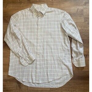 Fray Shirt Mens 16.5 42 Cashmere Flannel  Linen Cotton Italy Multicolor Soft